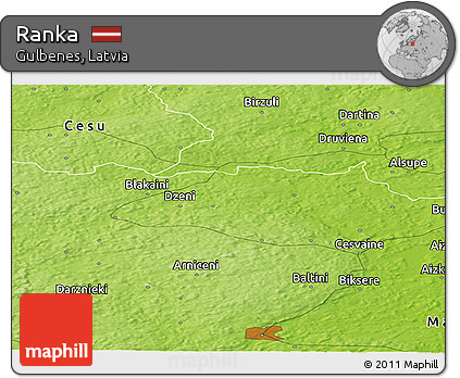 Physical Panoramic Map of Ranka