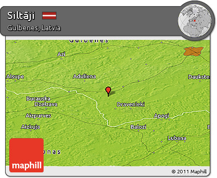Physical Panoramic Map of Siltāji