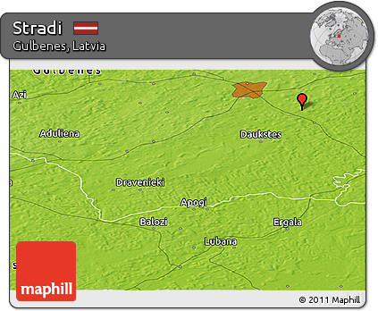 Physical Panoramic Map of Stradi