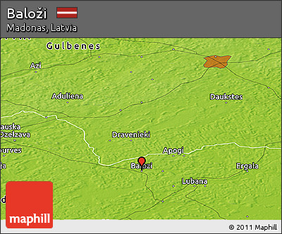 Physical Panoramic Map of Baloži