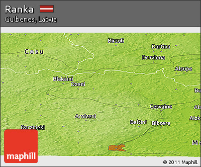 Physical Panoramic Map of Ranka