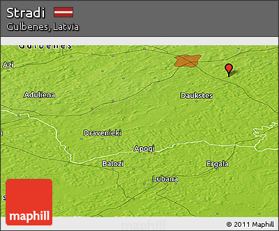 Physical Panoramic Map of Stradi