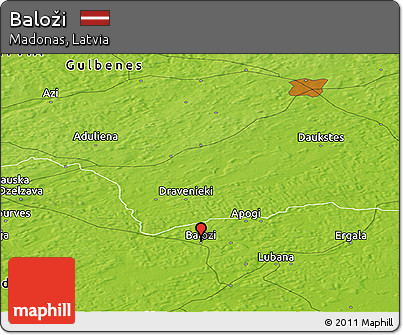 Physical Panoramic Map of Baloži