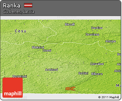 Physical Panoramic Map of Ranka