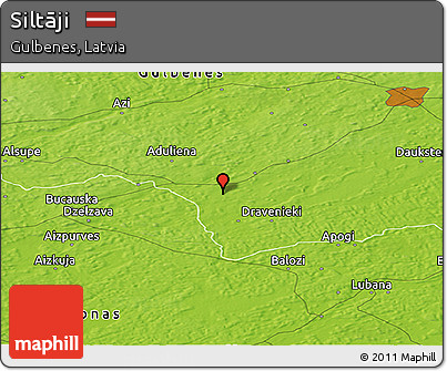 Physical Panoramic Map of Siltāji