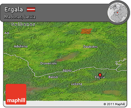 Satellite Panoramic Map of Ergala