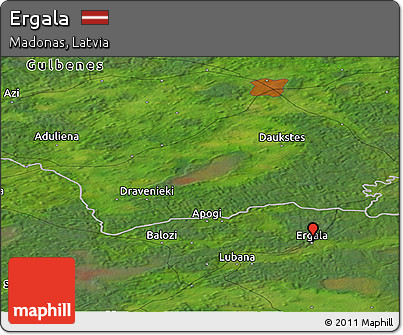 Satellite Panoramic Map of Ergala