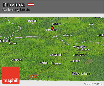 Satellite Panoramic Map of Druviena