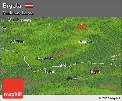 Satellite Panoramic Map of Ergala