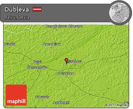Physical 3D Map of Dubļeva