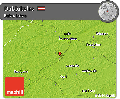 Physical 3D Map of Dubļukalns