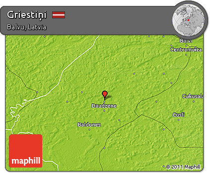Physical 3D Map of Griestiņi
