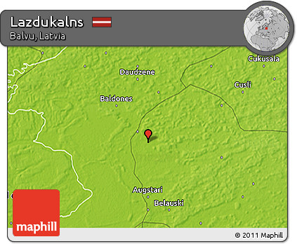 Physical 3D Map of Lazdukalns