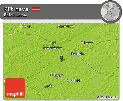 Physical 3D Map of Plītinava