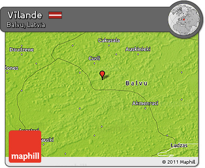 Physical 3D Map of Vīlande