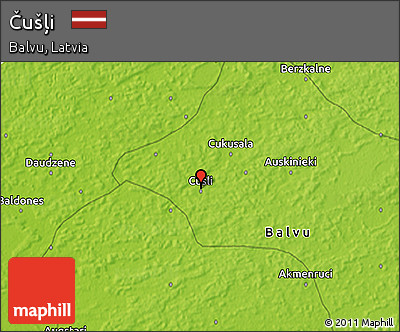 Physical 3D Map of Čušļi