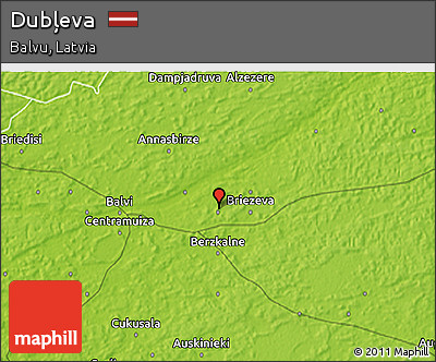 Physical 3D Map of Dubļeva