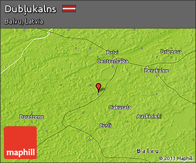 Physical 3D Map of Dubļukalns