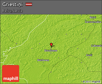 Physical 3D Map of Griestiņi