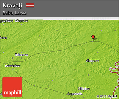Physical 3D Map of Kravaļi