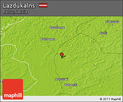 Physical 3D Map of Lazdukalns