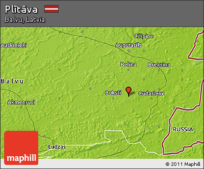 Physical 3D Map of Plītāva