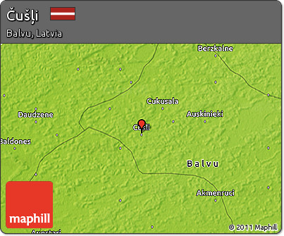 Physical 3D Map of Čušļi