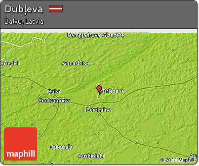 Physical 3D Map of Dubļeva