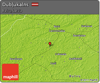 Physical 3D Map of Dubļukalns