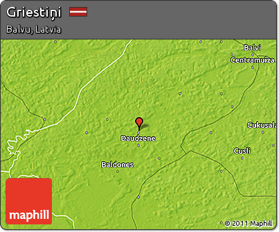 Physical 3D Map of Griestiņi