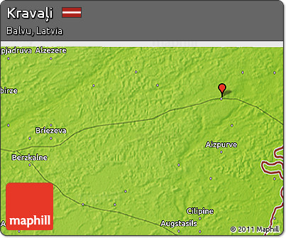 Physical 3D Map of Kravaļi