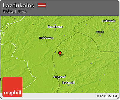 Physical 3D Map of Lazdukalns