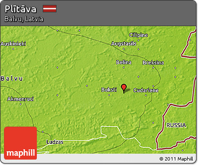 Physical 3D Map of Plītāva