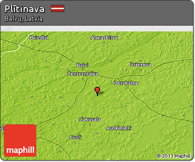 Physical 3D Map of Plītinava