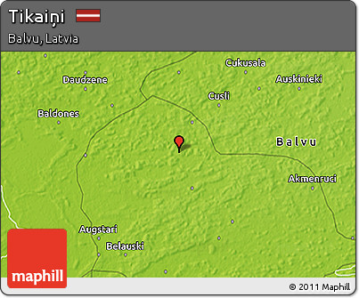 Physical 3D Map of Tikaiņi