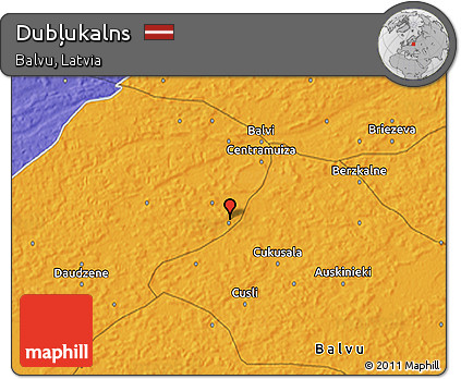 Political 3D Map of Dubļukalns