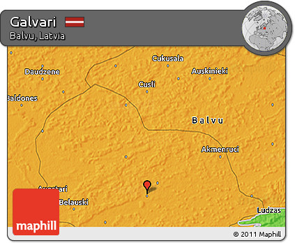 Political 3D Map of Galvari