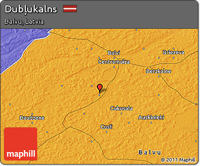 Political 3D Map of Dubļukalns
