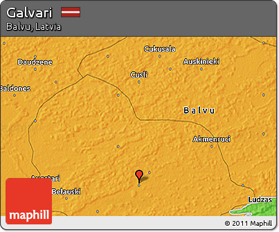 Political 3D Map of Galvari