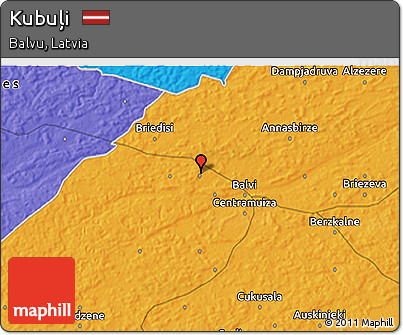 Political 3D Map of Kubuļi