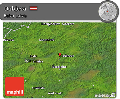 Satellite 3D Map of Dubļeva