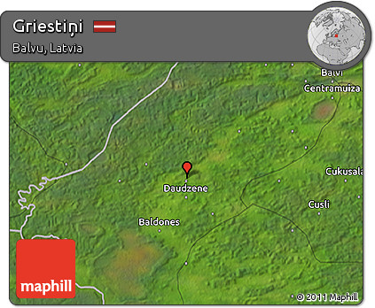 Satellite 3D Map of Griestiņi
