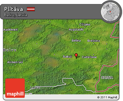 Satellite 3D Map of Plītāva