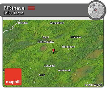 Satellite 3D Map of Plītinava
