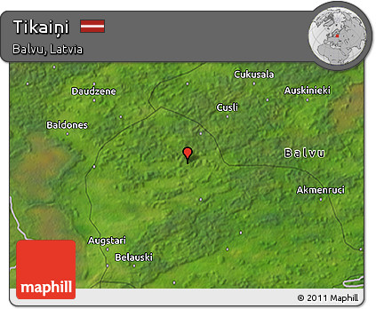 Satellite 3D Map of Tikaiņi