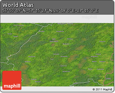 Satellite 3D Map of the Area around 57° 3' 8" N, 27° 16' 29" E