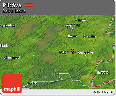 Satellite 3D Map of Plītāva