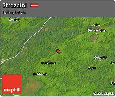 Satellite 3D Map of Strazdiņi