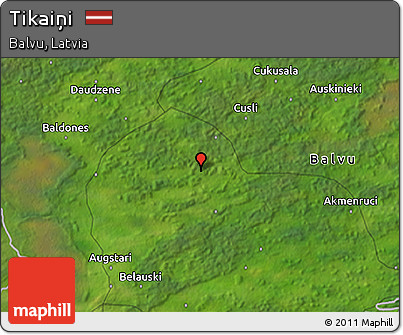 Satellite 3D Map of Tikaiņi
