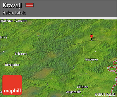 Satellite 3D Map of Kravaļi